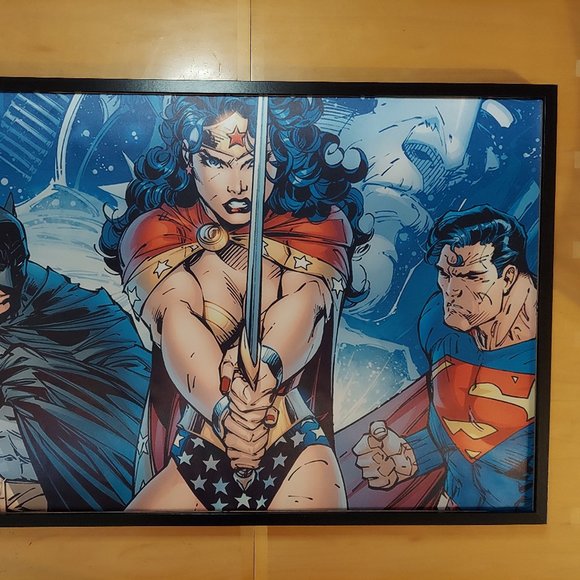 DC Trinity Silk canvas Fabric Poster (24" x 36" appro… - Picture 2 of 2